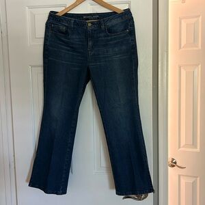 Michael Kors wide leg jeans with side slits. Worn only once. Fits loosely.